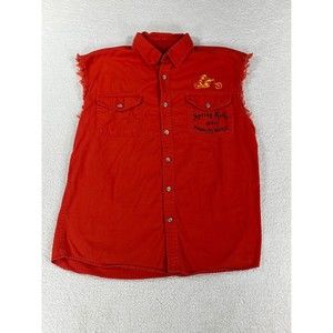 V-Twin Motorcycle Apparel 2011 Panama City FL Men's M Red‎ Sleeveless Biker Vest